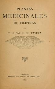 Cover of: Plantas medicinales de Filipinas by Trinidad Hermenegildo Pardo de Tavera