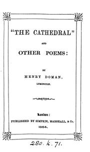 Cover of: "The Cathedral" and other Poems by Henry Doman