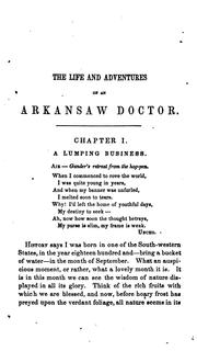 Cover of: The Life and adventures of an Arkansas doctor by David Rattlehead