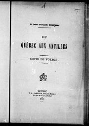 De Québec aux Antilles by Théophile Montminy