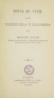 Cover of: Notas de viaje sobre Venezuela y Colombia.