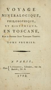 Cover of: Voyage minéralogique, philosophique, et historique, en Toscane