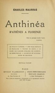 Cover of: Anthinea by Charles Maurras