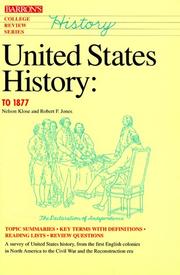 Cover of: United States history to 1877