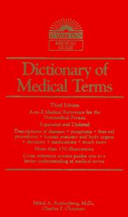 Dictionary of medical terms for the nonmedical person by Mikel A. Rothenberg, Chapman, Charles F.
