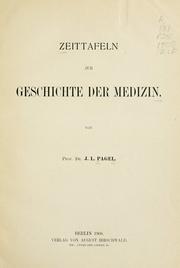 Cover of: Zeittafeln zur Geschichte der Medizin.