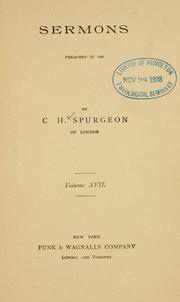 Cover of: Sermons of Rev. C.H. Spurgeon of London.