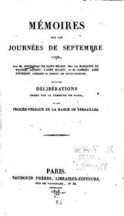 Mémoires sur les journées de septembre 1792 by François de Jourgniac Saint-Méard, Commune de Paris (France : 1789 -1794)