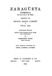 Cover of: Zaragüeta: Comedia en dos actos y en prosa by Miguel Ramos Carrión, Vital Aza, Miguel Ramos Carrión, Vital Aza