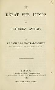 Cover of: Un débat sur l'Inde au Parlement anglais