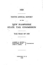 Annual Report by New Hampshire State Tax Commission, State Tax Commission, New Hampshire