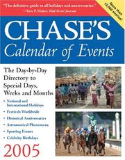 Cover of: Chase's Calendar of Events 2005 (Book with CD-ROM) (Chase's Calendar of Events) by Editors of Chase's, Editors of Chase's