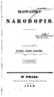 Cover of: Slowanský národopis by Pavel Josef Šafařík
