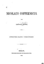 Cover of: Nicolaus Coppernicus by Leopold Friedrich Prowe