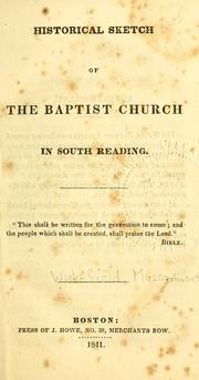 Cover of: Historical sketch of the Baptist church in Haddonfield, New Jersey. by John Clement