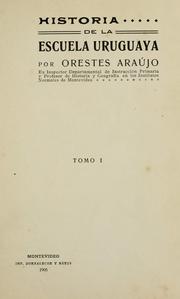 Cover of: Historia de al escuela uruguaya