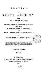 Cover of: TRAVELS IN NORTH AMERICA by Sir Charles Augustus Murray