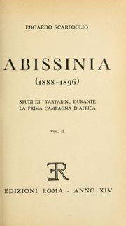 Cover of: Abissinia (1888-1896): studi di "Tartarin" durante la prima campagna d'Africa.