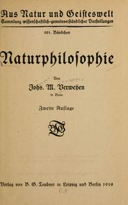 Cover of: Naturphilosophie