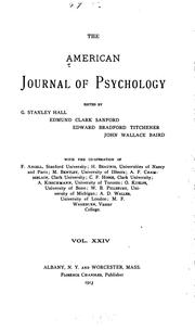 Cover of: The American Journal of Psychology