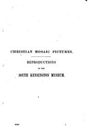 Cover of: Christian Mosaic Pictures: A Catalogue of Reproductions of Christian Mosaics ...