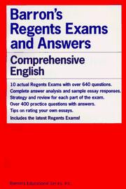 Cover of: Barron's Regents Exams and Answers: English (Barron's Regents Exams and Answers)