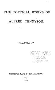 Cover of: The Poetical Works of Alfred Tennyson by Alfred Lord Tennyson