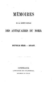 Cover of: Mémoires de la Société royale des antiquaires du nord