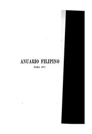 Cover of: Anuario filipino para 1877 by Ramón González Fernández