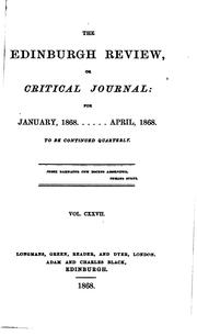 Cover of: The Edinburgh Review: Or Critical Journal by Sydney Smith, Francis Jeffrey, Macvey Napier, William Empson, Henry Reeve, George Cornewall Lewis, Arthur Elliot, Harold Cox