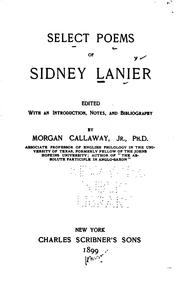 Cover of: Select Poems of Sidney Lanier