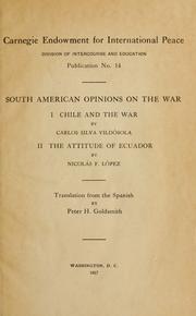 Cover of: South American opinions on the war.