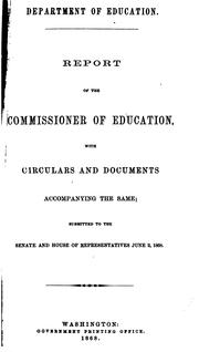 Cover of: Report of the Commissioner of Education