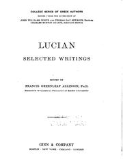 Cover of: Lucian: Selected Writings