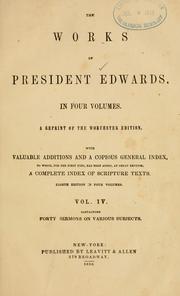Cover of: The Works of President Edwards ... by Jonathan Edwards