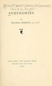 Cover of: Symphonies by George Egerton