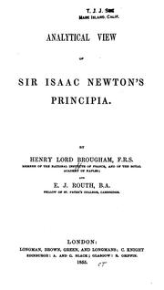 Cover of: Analytical View of Sir Isaac Newton's Principia