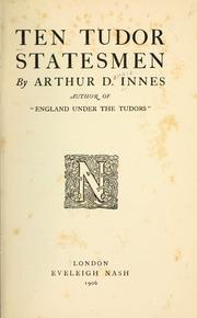 Cover of: Ten Tudor statesmen