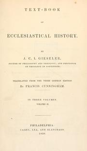 Cover of: Text-book of ecclesiastical history.