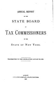 Annual Report of the State Board of Tax Commissioners of the State of New York by New York (State ), State Board of Tax Commissioners