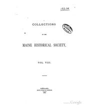 Cover of: Collections of the Maine Historical Society by Maine Historical Society, Maine Historical Society