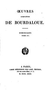 Cover of: Oeuvres complètes de Bourdaloue