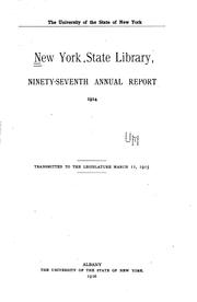 Cover of: Annual Report by New York State Library, British Library
