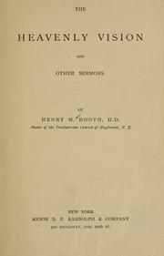 Cover of: heavenly vision and other sermons