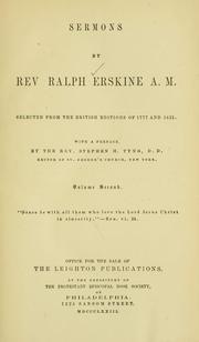 Cover of: Sermons by Erskine, Ralph