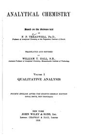 Cover of: Analytical Chemistry by Frederick Pearson Treadwell