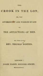 Cover of: The crook in the lot by Thomas Boston