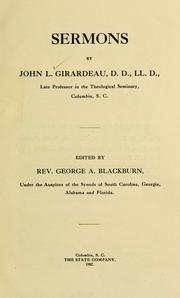 Cover of: Sermons by John L. Girardeau