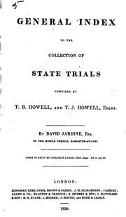 Cover of: A Complete Collection of State Trials and Proceedings for High Treason and Other Crimes and ...