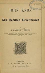 Cover of: John Knox and the Scottish Reformation